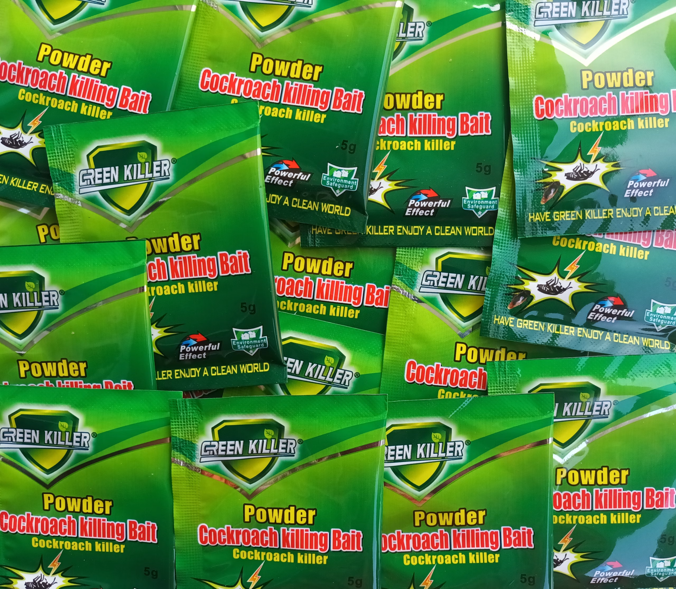 GreenKiller Cockroach Bait Powder, 5g per Sachet, Very Effective for Roach Killing!